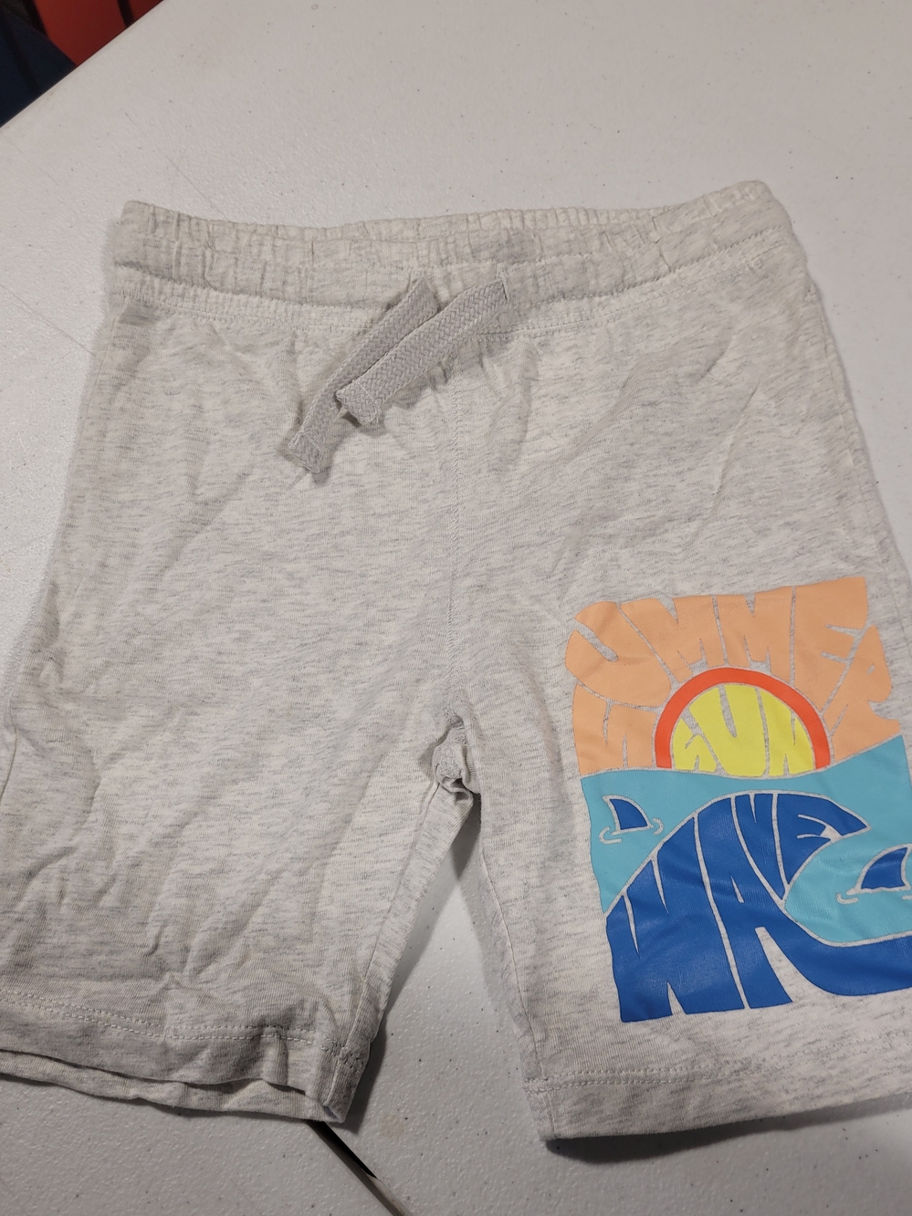H&M Light Gray Kids Shorts with Colorful Summer Print